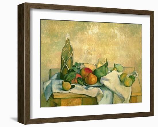 Still Life with Bottle of Liqueur, 1888-90-Paul Cézanne-Framed Giclee Print