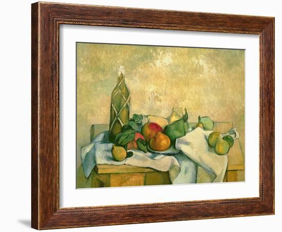 Still Life with Bottle of Liqueur, 1888-90-Paul Cézanne-Framed Giclee Print