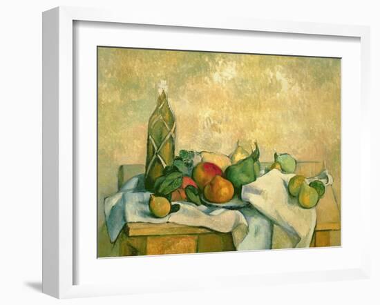 Still Life with Bottle of Liqueur, 1888-90-Paul Cézanne-Framed Giclee Print