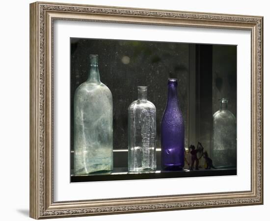 Still Life With Bottles And Found Figurines-Geoffrey Ansel Agrons-Framed Photographic Print