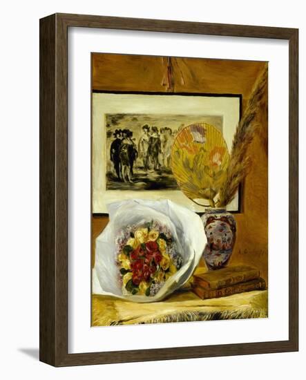 Still Life with Bouquet, 1871-Pierre-Auguste Renoir-Framed Giclee Print