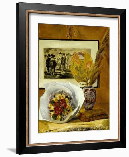 Still Life with Bouquet, 1871-Pierre-Auguste Renoir-Framed Giclee Print