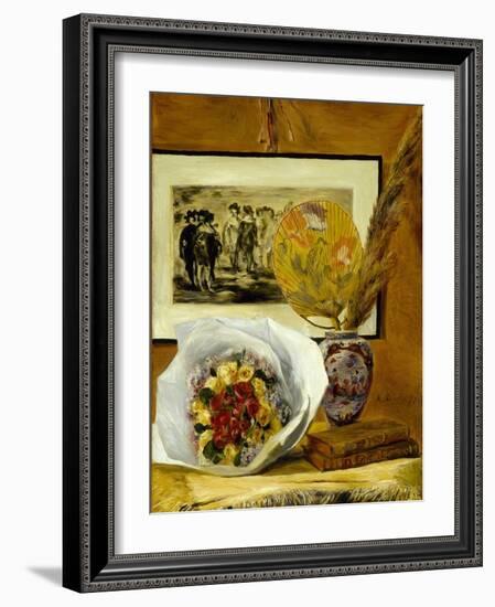 Still Life with Bouquet, 1871-Pierre-Auguste Renoir-Framed Giclee Print