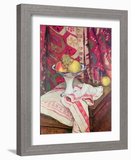 Still Life with Bowl of Fruit, 1912 (Oil)-Georges Daniel De Monfreid-Framed Giclee Print