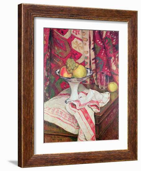 Still Life with Bowl of Fruit, 1912 (Oil)-Georges Daniel De Monfreid-Framed Giclee Print