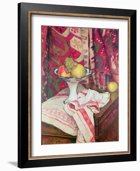 Still Life with Bowl of Fruit, 1912 (Oil)-Georges Daniel De Monfreid-Framed Giclee Print