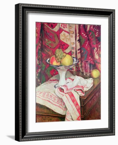 Still Life with Bowl of Fruit, 1912 (Oil)-Georges Daniel De Monfreid-Framed Giclee Print