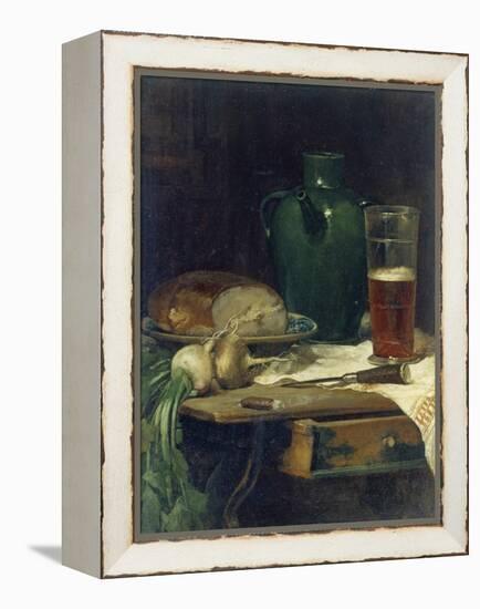 Still-Life with Bread and Beer-Ludwig Eibl-Framed Premier Image Canvas