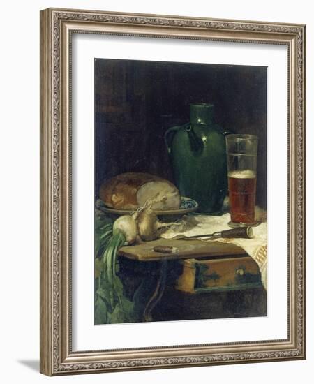 Still-Life with Bread and Beer-Ludwig Eibl-Framed Giclee Print