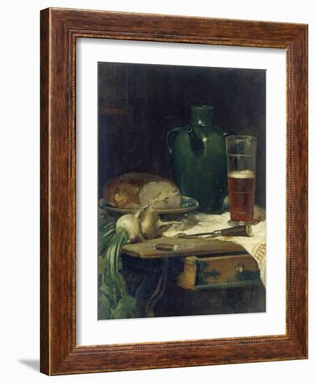 Still-Life with Bread and Beer-Ludwig Eibl-Framed Giclee Print