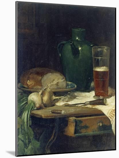 Still-Life with Bread and Beer-Ludwig Eibl-Mounted Giclee Print