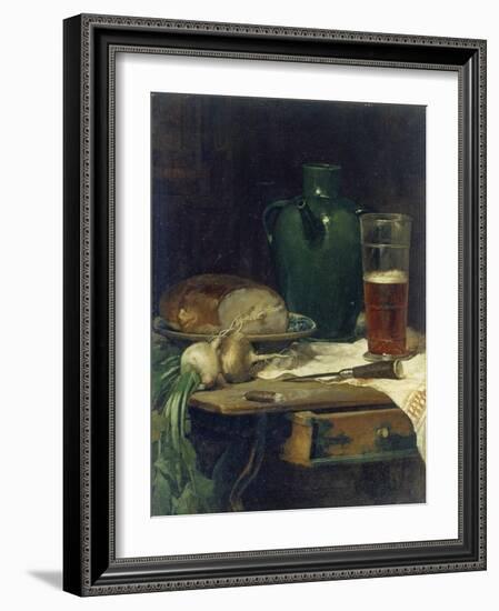 Still-Life with Bread and Beer-Ludwig Eibl-Framed Giclee Print