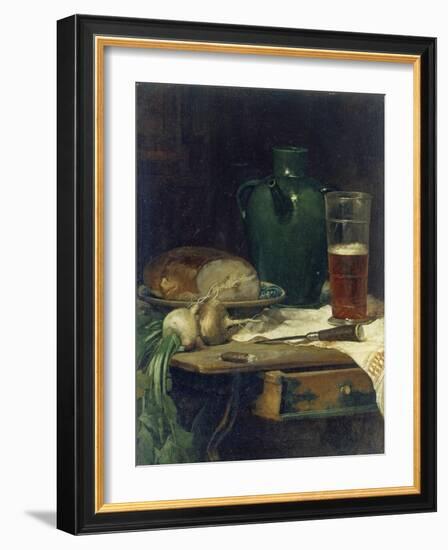 Still-Life with Bread and Beer-Ludwig Eibl-Framed Giclee Print