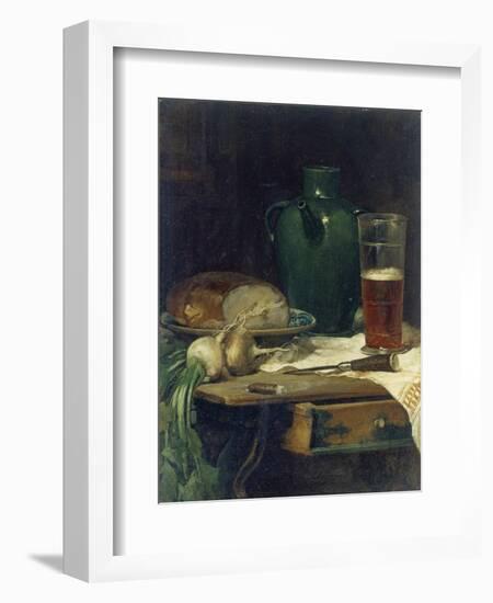 Still-Life with Bread and Beer-Ludwig Eibl-Framed Giclee Print