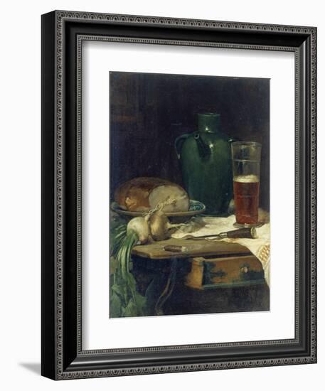 Still-Life with Bread and Beer-Ludwig Eibl-Framed Giclee Print