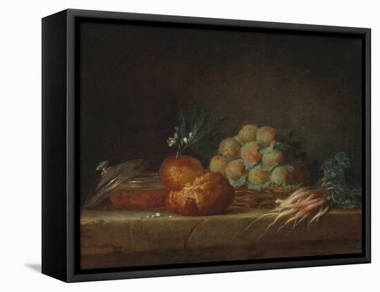 Still Life with Brioche, Fruit and Vegetables, 1775-Anne Vallayer-coster-Framed Premier Image Canvas