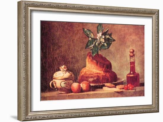 Still Life with Brioche-Jean-Baptiste Simeon Chardin-Framed Art Print