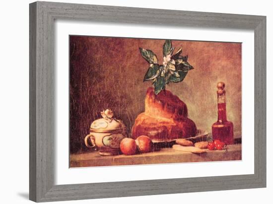 Still Life with Brioche-Jean-Baptiste Simeon Chardin-Framed Art Print