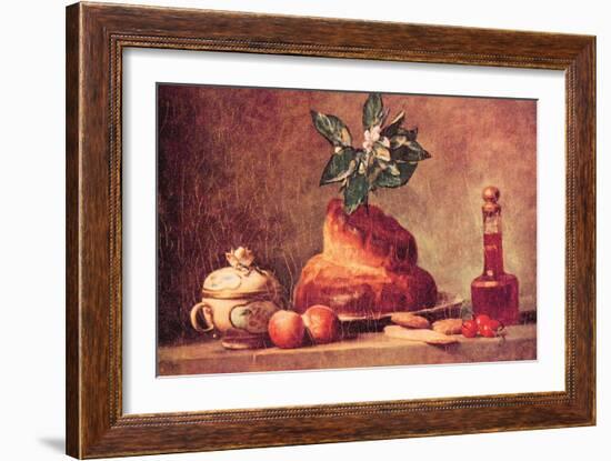 Still Life with Brioche-Jean-Baptiste Simeon Chardin-Framed Art Print