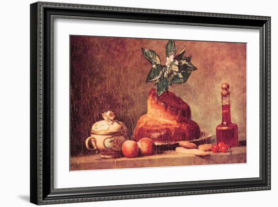 Still Life with Brioche-Jean-Baptiste Simeon Chardin-Framed Art Print