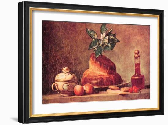 Still Life with Brioche-Jean-Baptiste Simeon Chardin-Framed Art Print