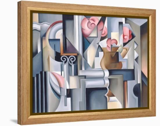 Still Life with Brown Jug-Catherine Abel-Framed Premier Image Canvas