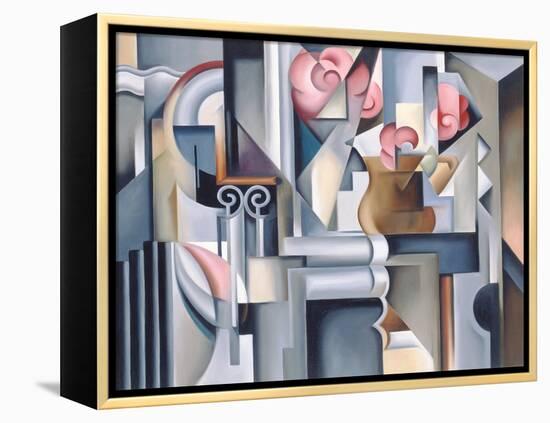 Still Life with Brown Jug-Catherine Abel-Framed Premier Image Canvas