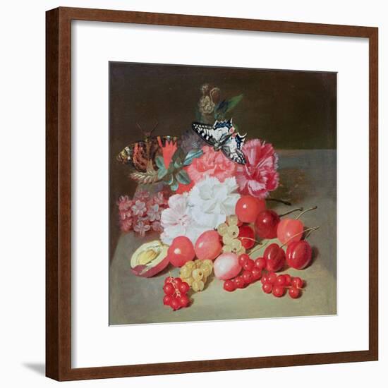 Still Life with Butterflies (Attributed)-Louis Leopold Boilly-Framed Giclee Print