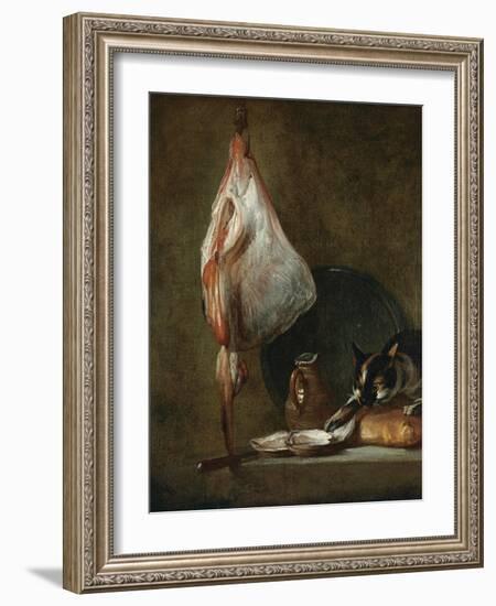 Still Life with Cat and Rayfish-Jean-Baptiste Simeon Chardin-Framed Giclee Print