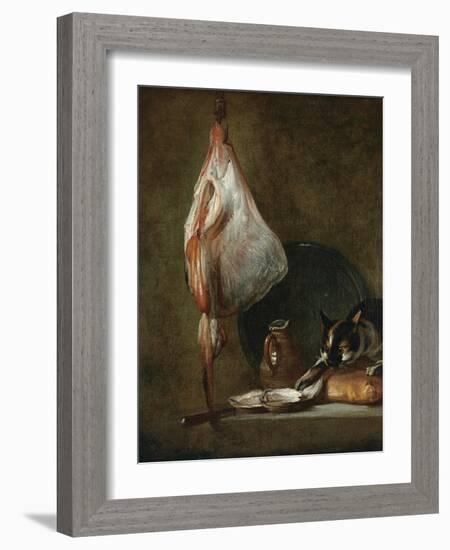 Still Life with Cat and Rayfish-Jean-Baptiste Simeon Chardin-Framed Giclee Print