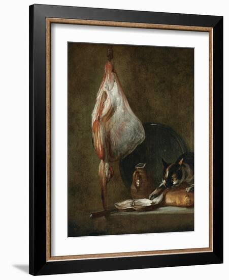 Still Life with Cat and Rayfish-Jean-Baptiste Simeon Chardin-Framed Giclee Print