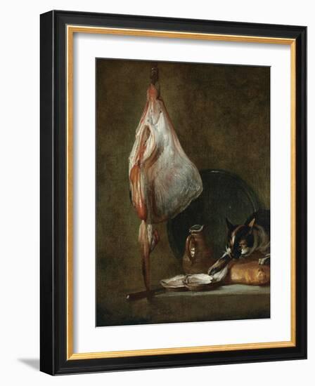 Still Life with Cat and Rayfish-Jean-Baptiste Simeon Chardin-Framed Giclee Print