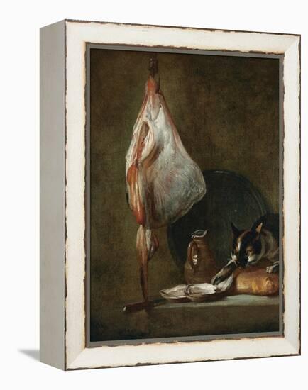 Still Life with Cat and Rayfish-Jean-Baptiste Simeon Chardin-Framed Premier Image Canvas