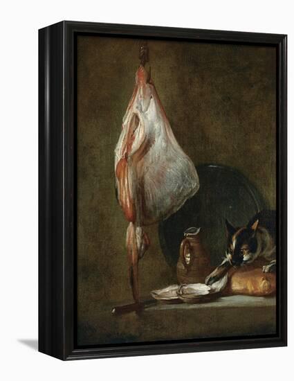 Still Life with Cat and Rayfish-Jean-Baptiste Simeon Chardin-Framed Premier Image Canvas
