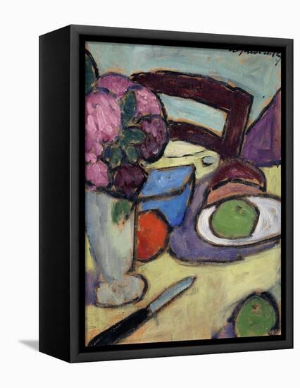 Still Life with Chair and Bouquet; Stilleben Mit Stuhl Und Blumenstrasse, 1906-Alexej Von Jawlensky-Framed Premier Image Canvas