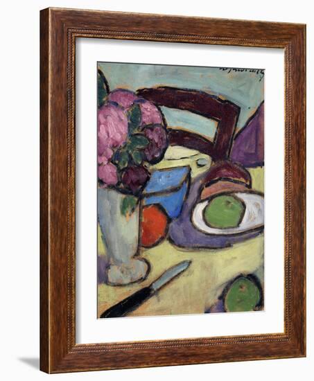 Still Life with Chair and Bouquet; Stilleben Mit Stuhl Und Blumenstrasse, 1906-Alexej Von Jawlensky-Framed Giclee Print