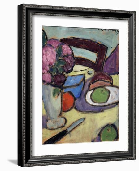 Still Life with Chair and Bouquet; Stilleben Mit Stuhl Und Blumenstrasse, 1906-Alexej Von Jawlensky-Framed Giclee Print