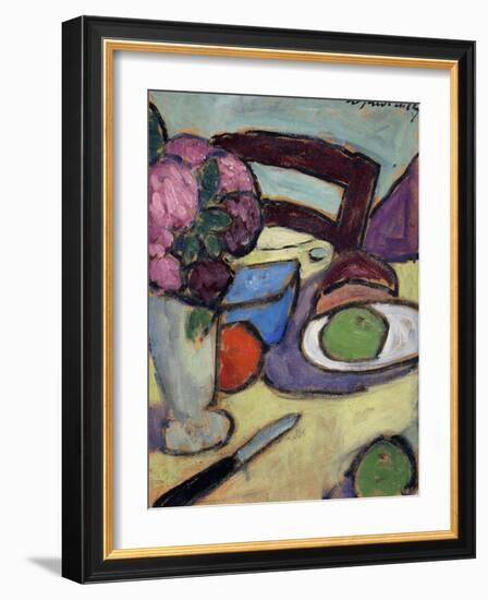 Still Life with Chair and Bouquet; Stilleben Mit Stuhl Und Blumenstrasse, 1906-Alexej Von Jawlensky-Framed Giclee Print