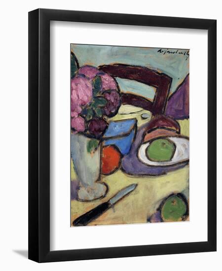 Still life with Chair and Bouquet-Alexej Von Jawlensky-Framed Giclee Print