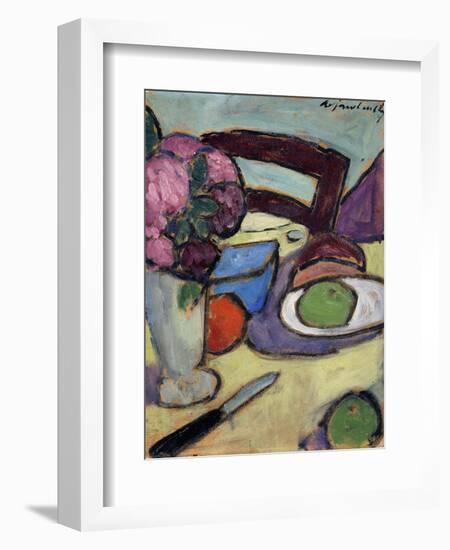 Still life with Chair and Bouquet-Alexej Von Jawlensky-Framed Giclee Print