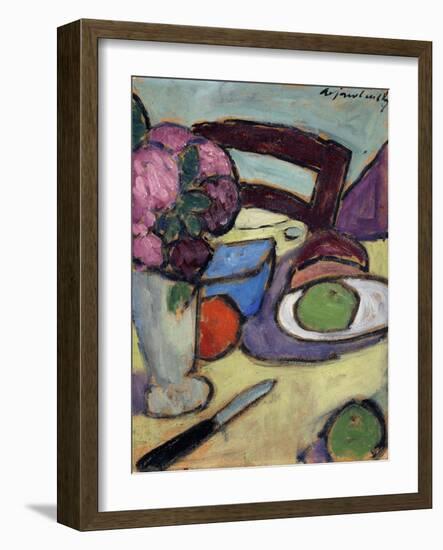 Still life with Chair and Bouquet-Alexej Von Jawlensky-Framed Giclee Print