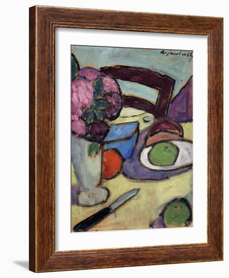 Still life with Chair and Bouquet-Alexej Von Jawlensky-Framed Giclee Print