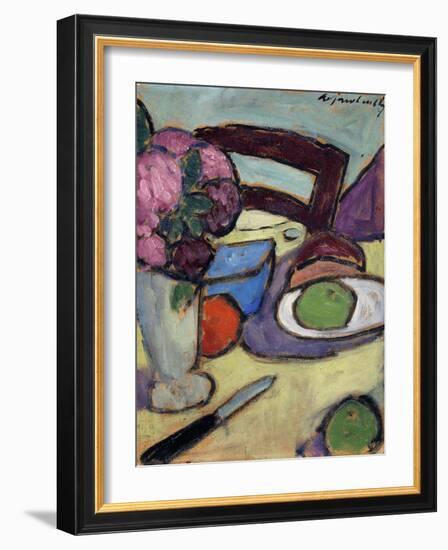 Still life with Chair and Bouquet-Alexej Von Jawlensky-Framed Giclee Print