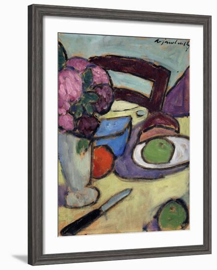 Still life with Chair and Bouquet-Alexej Von Jawlensky-Framed Giclee Print