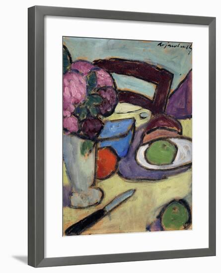 Still life with Chair and Bouquet-Alexej Von Jawlensky-Framed Giclee Print