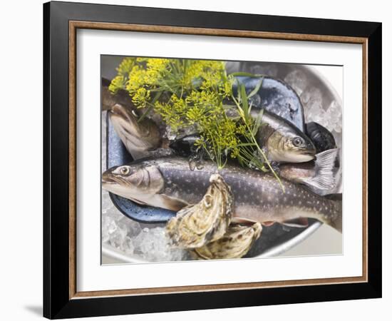 Still Life with Charr, Oysters and Dill-Eising Studio - Food Photo and Video-Framed Photographic Print