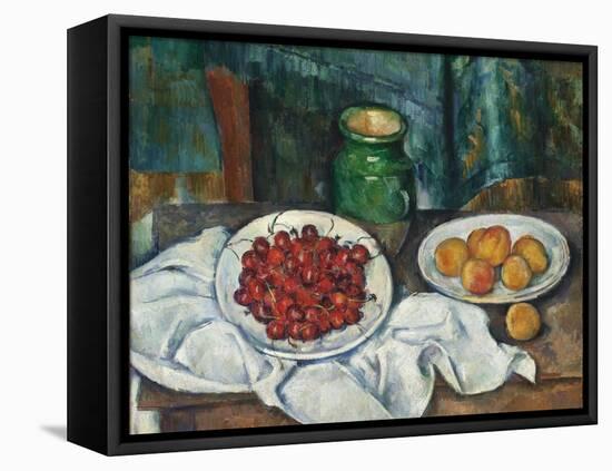 Still Life with Cherries and Peaches, 1885-1887-Paul Cézanne-Framed Premier Image Canvas