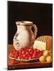 Still Life with Cherries, Cheese and Greengages-Luis Egidio Melendez-Mounted Giclee Print