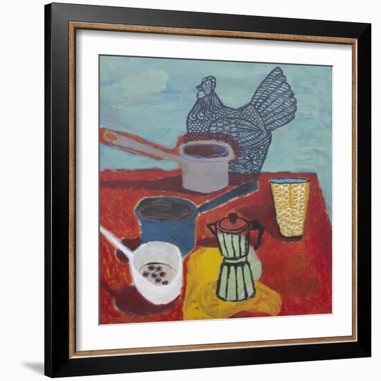 Still Life with Chicken, 2015-Anastasia Lennon-Framed Giclee Print