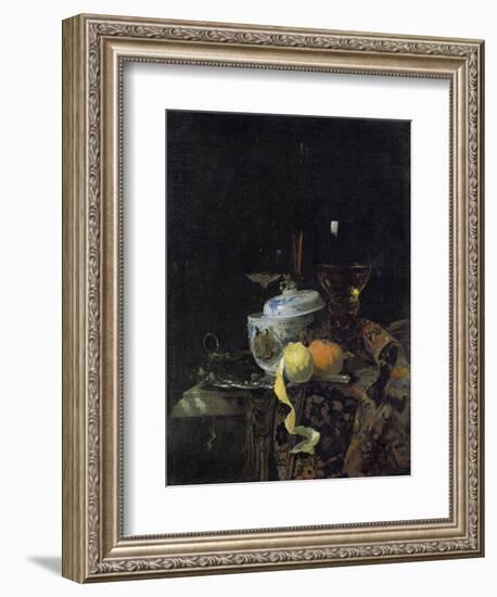 Still Life with Chinese Porcelain Box, 1662-Willem Kalf-Framed Giclee Print